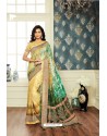 Classy Cream Designer Silk Sari