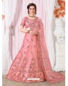Classy Pink Heavy Embroidered Wedding Lehenga