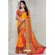 Classy Yellow Designer Raw Silk Sari