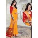 Classy Yellow Designer Raw Silk Sari