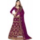 Fabulous Purple Heavy Embroidered Wedding Lehenga Choli