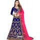 Fabulous Royal Blue Heavy Embroidered Wedding Lehenga Choli