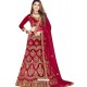 Fabulous Maroon Heavy Embroidered Wedding Lehenga Choli