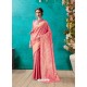 Classy Peach Designer Banarasi Silk Sari