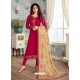 Ravishing Rani Embroidered Designer Churidar Salwar Suit