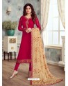 Ravishing Rani Embroidered Designer Churidar Salwar Suit