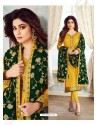 Fabulous Yellow Embroidered Designer Churidar Salwar Suit