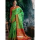 Awesome Green Designer Banarasi Silk Sari