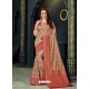 Awesome Beige Designer Silk Sari