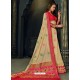 Awesome Beige Designer Silk Sari