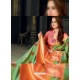 Classy Green Designer Silk Sari