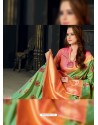 Classy Green Designer Silk Sari