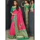 Classy Fuchsia Designer Silk Sari