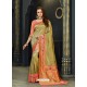 Classy Marigold Designer Silk Sari