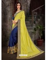 Trendy Yellow Art Silk Embroidered Sari