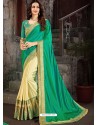 Trendy Forest Green Art Silk Embroidered Sari