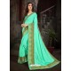 Trendy Jade Green Art Silk Embroidered Sari