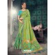 Awesome Green Bhagalpuri Silk Embroidered Sari