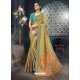 Awesome Marigold Bhagalpuri Silk Embroidered Sari