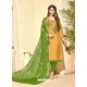 Fabulous Mustard Embroidered Designer Straight Salwar Suit