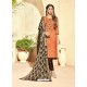 Ravishing Rust Embroidered Designer Straight Salwar Suit