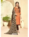 Ravishing Rust Embroidered Designer Straight Salwar Suit