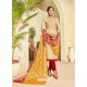 Fabulous Cream Embroidered Designer Straight Salwar Suit