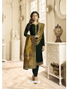 Ravishing Dark Green Embroidered Straight Salwar Suit