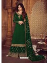 Fabulous Forest Green Embroidered Palazzo Salwar Suit