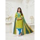 Ravishing Parrot Green Embroidered Churidar Salwar Suit