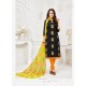 Ravishing Black Embroidered Churidar Salwar Suit