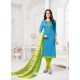 Ravishing Blue Embroidered Churidar Salwar Suits