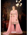 Scintillating Baby Pink Designer Palazzo Salwar Suit