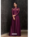 Stylish Deep Wine Party Wear Gown for Girls