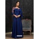 Trendy Navy Blue Party Wear Gown for Girls