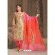Ravishing Beige Embroidered Designer Churidar Salwar Suit