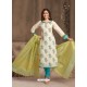 Fabulous Off White Embroidered Designer Churidar Salwar Suit