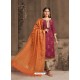 Scintillating Deep Wine Embroidered Designer Churidar Salwar Suit