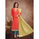 Ravishing Red Embroidered Designer Churidar Salwar Suit