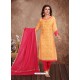 Fabulous Mustard Embroidered Designer Churidar Salwar Suit