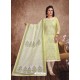 Fabulous Olive Green Embroidered Designer Churidar Salwar Suit