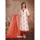 Fabulous Off White Embroidered Designer Churidar Salwar Suit