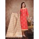 Fabulous Red Embroidered Designer Churidar Salwar Suit