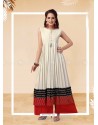 Fabulous Off White Designer Readymade Kurti