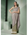 Classy Silver Designer Lycra Sari