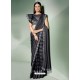 Awesome Black Designer Lycra Sari