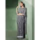 Classy Grey Designer Lycra Sari