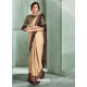 Awesome Beige Designer Lycra Sari