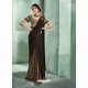 Classy Brown Designer Lycra Sari