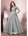 Sizzling Grey Party Wear Gown for Girls